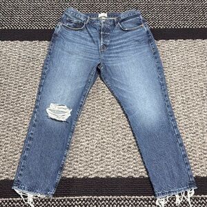 Frame Denim x The Jeans Redesign Women’s Sz 33 High Rise 
Distressed Ankle Rigid